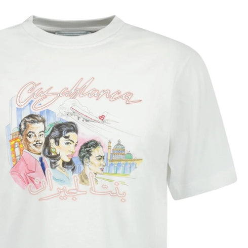 Casablanca La Liaison Design White T-Shirt XS